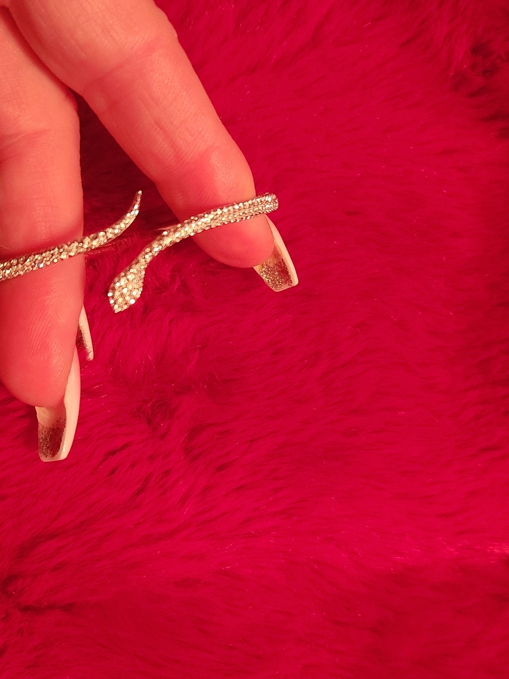 Swarovski Silver Crystal Snake Wrap Hair Coil